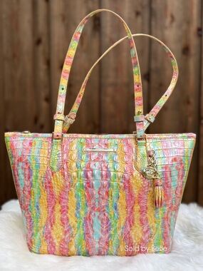 NWT Brahmin Medium Asher Saltwater Taffy Purse